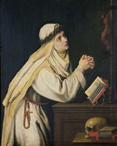 St. Catherine af Siena (1347-80) efter et maleri af Francisco Zurbaran (1598-1664) af Cristofano Allori